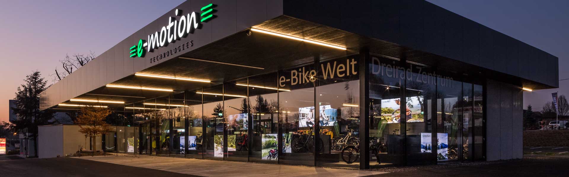 Die Außenansicht einer e-motion e-Bike Welt